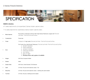 Z-Series French Distress